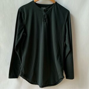 CUTS Clothing AO Long Sleeve Henley Tee Elongated Hunter Green Men’s Medium